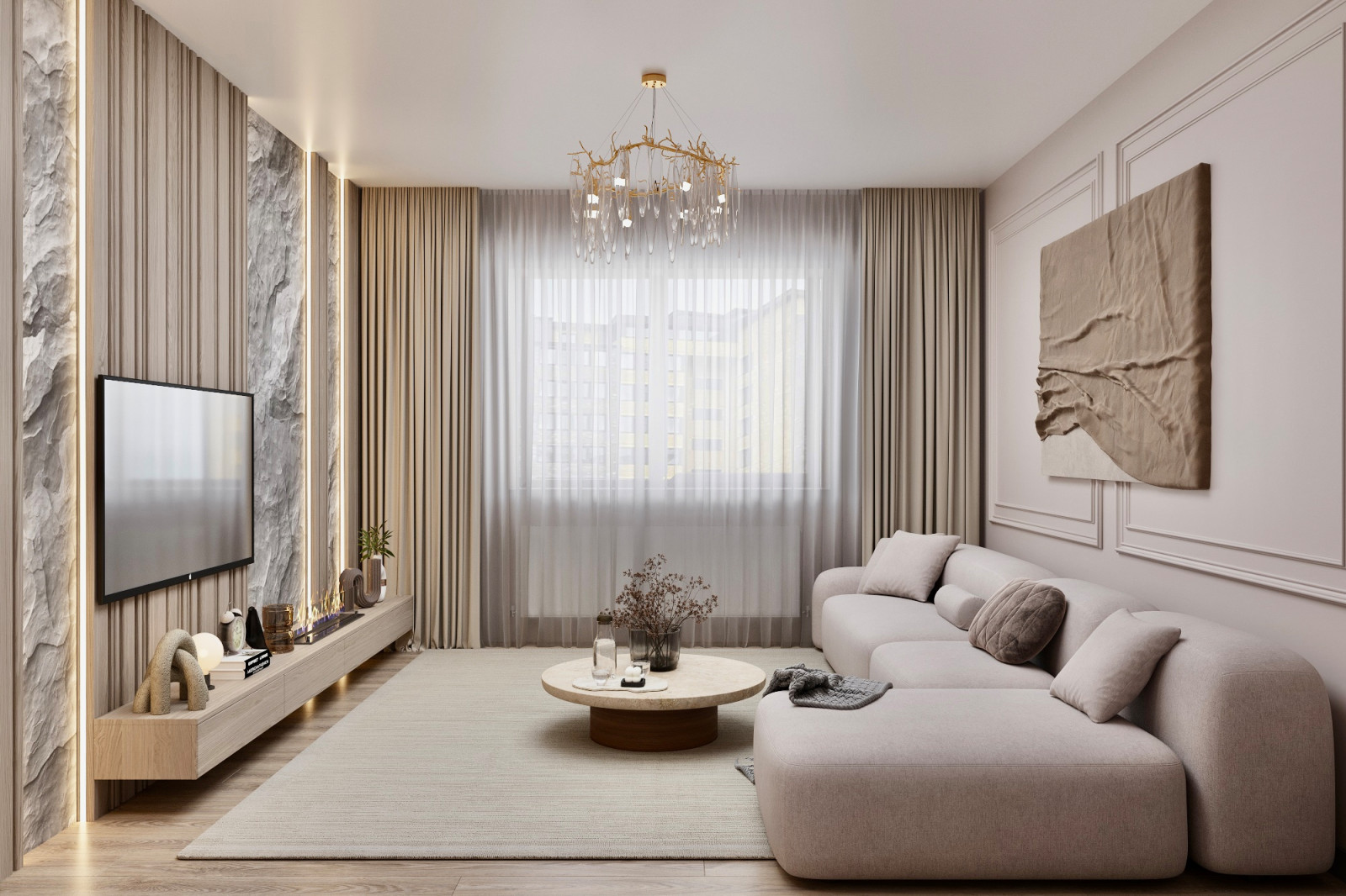 Дизайн-проект квартиры 87 кв м в современном стиле