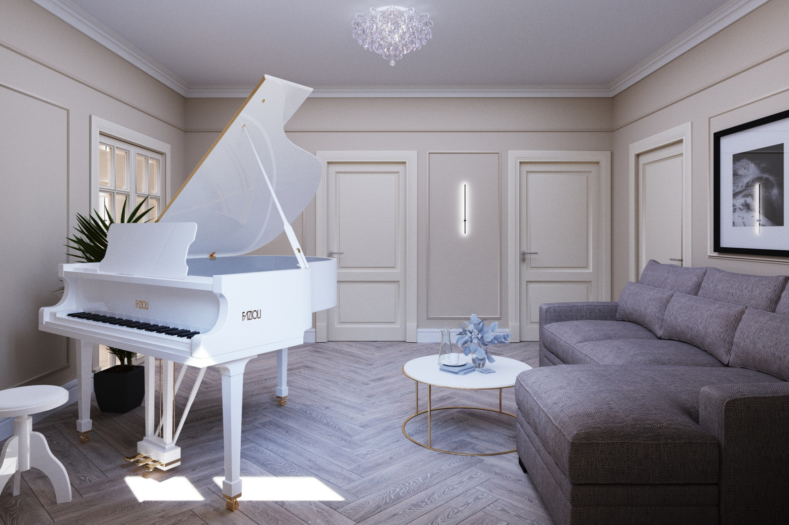 Обложка проекта: Музыкальная комната для хозяйки дома