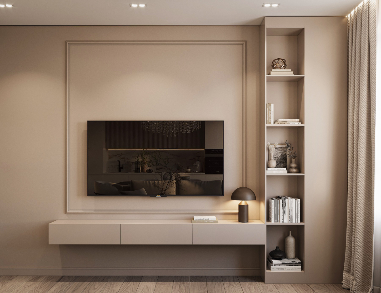 Обложка проекта: Бежевая гостиная