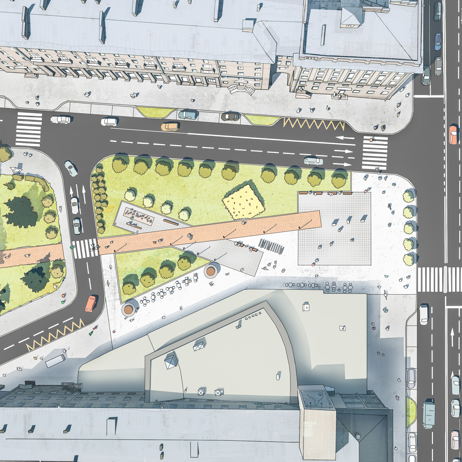 Обложка проекта: Площадь Шевченко.  Концепция проекта благоустройства площади