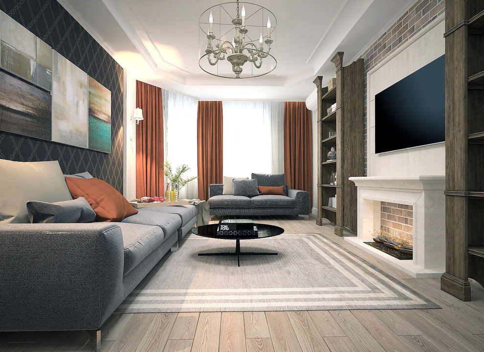 ГОСТИНАЯ С КАМИНОМ