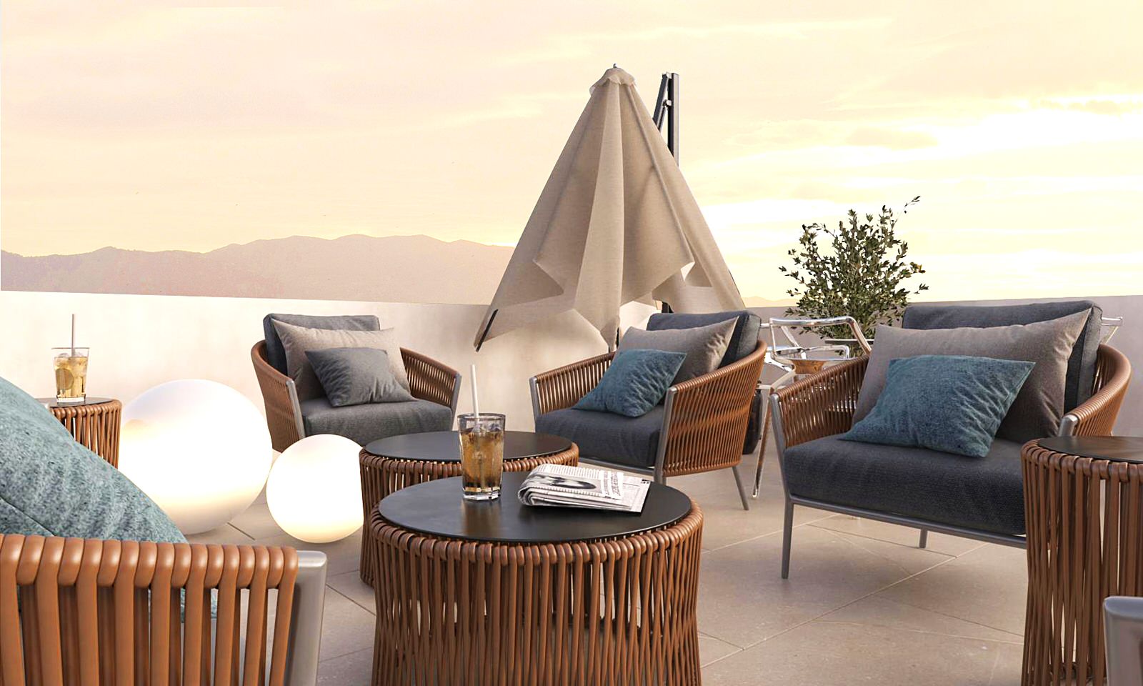 Дизайн террасы с видом на море