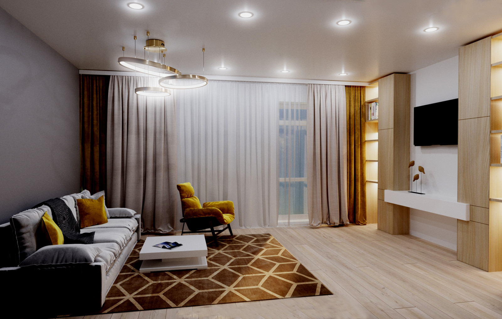 Дизайн-проект двухкомнатной квартиры в г.Волжском