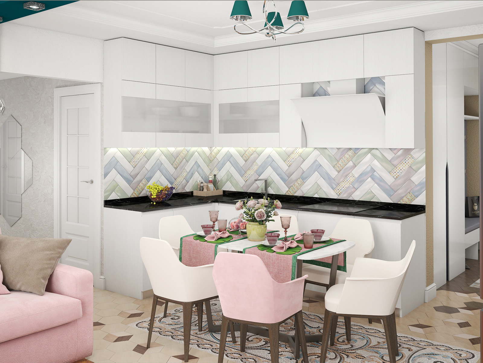 Дизайн интерьера 4-х комнатной квартиры S-79,0кв.м.