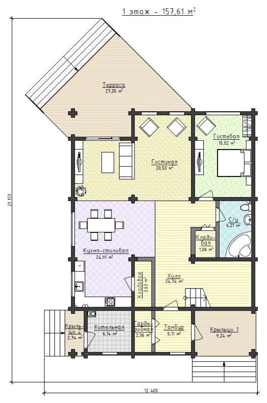 План 1-ого этажа