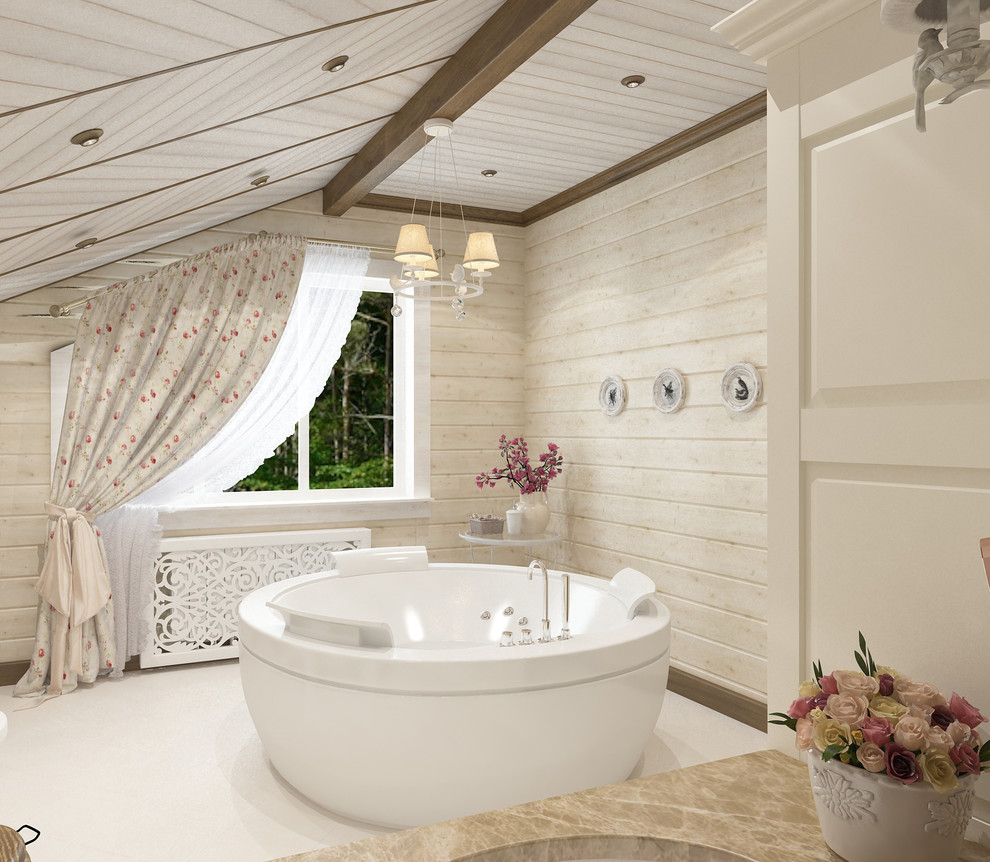 Прованс в клееном брусе. Санузлы