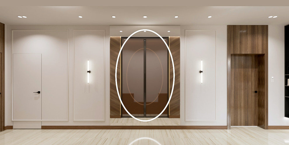 Современная городская квартира с панорамным остеклением в стиле ар-деко