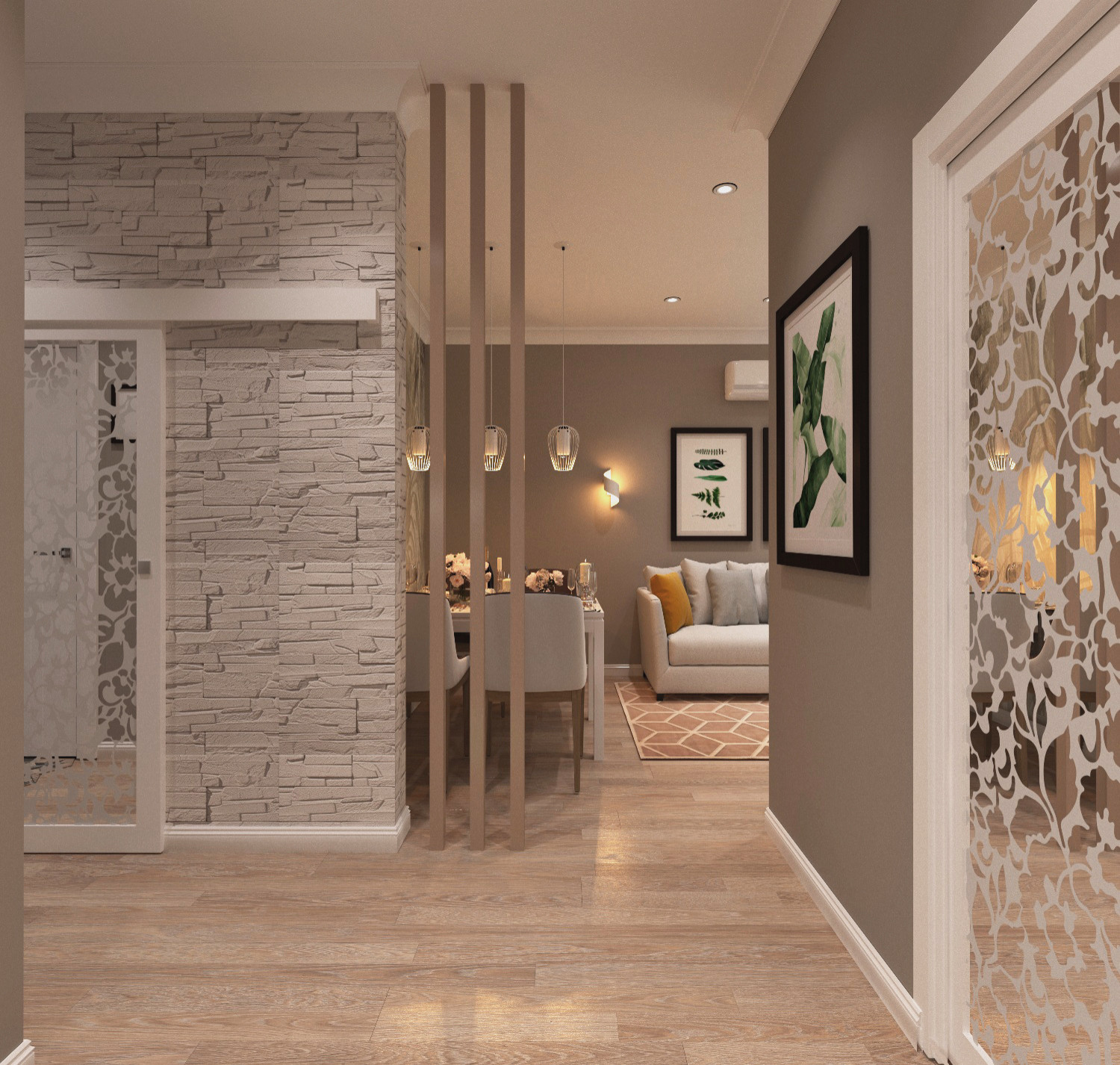 Дизайн-проект трехкомнатной квартиры м. Окружная