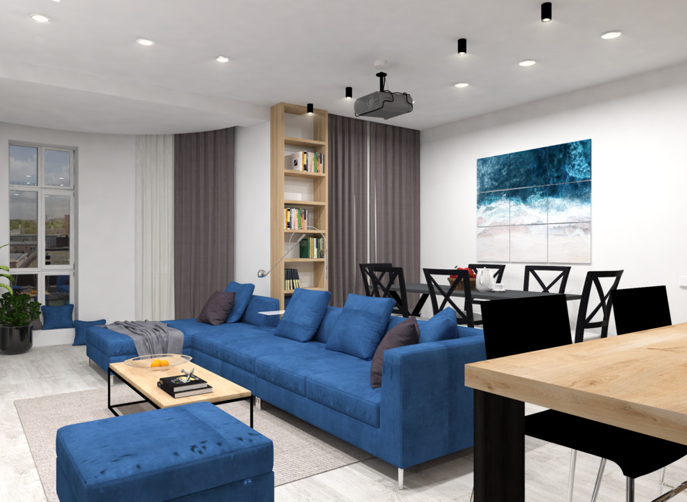 Кухня-гостиная в смешанном стиле