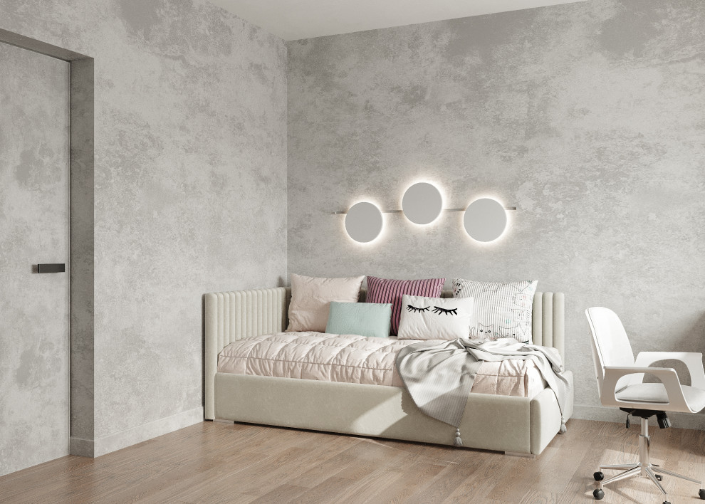 Трехкомнатная квартира для семьи из 4 человек с монохромным интерьером