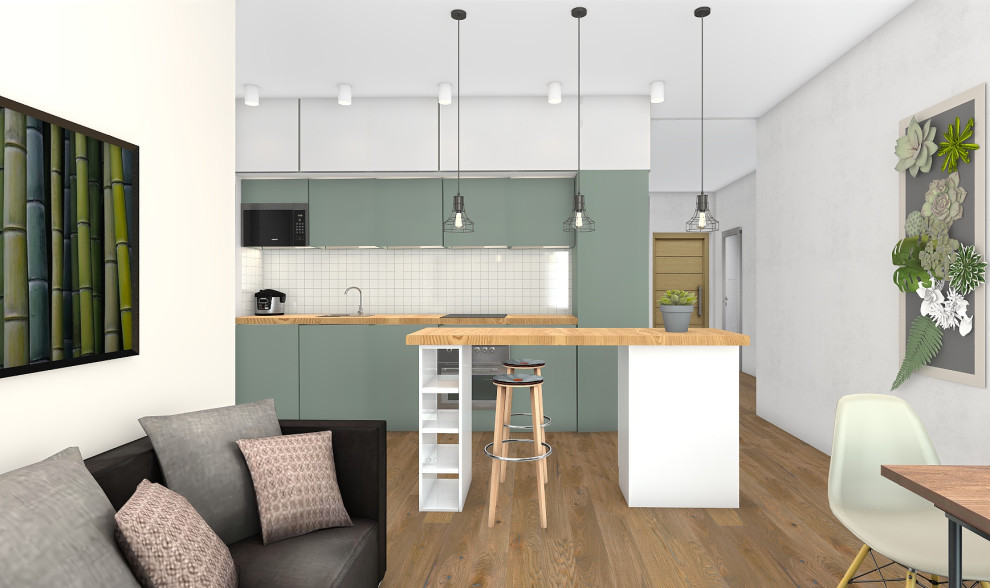 Квартира в стиле эко-минимализм 77 кв.м. в ЖК "Первый Московский Город Парк"