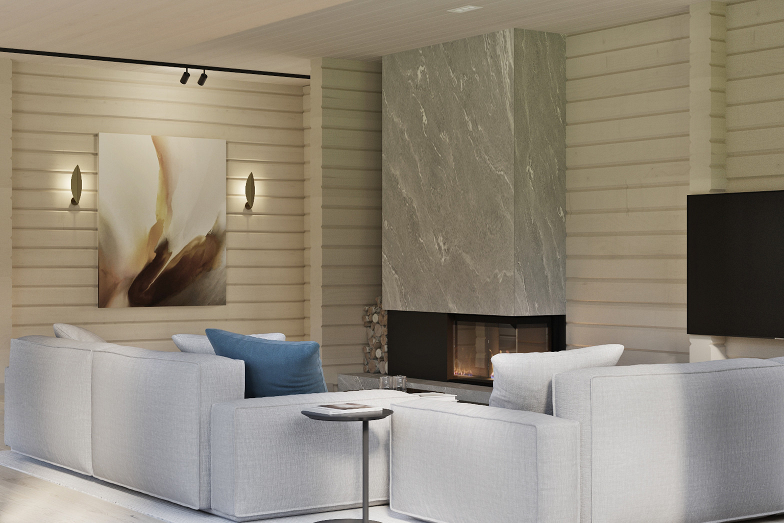 Интерьер загородного дома, 400 м2