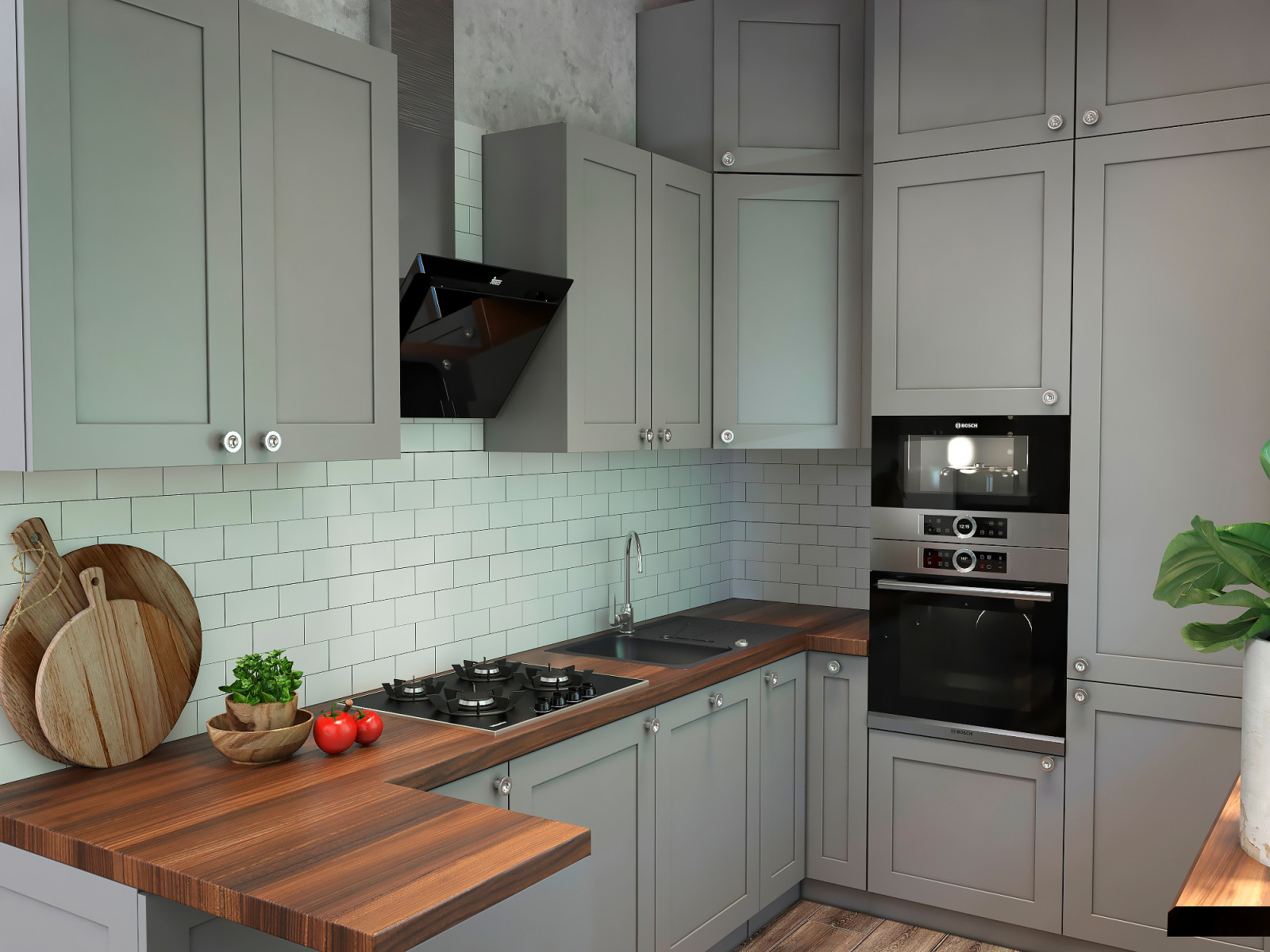 Сталинка-лофт. Гостиная-кухня