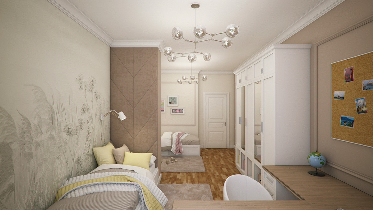 Дизайн-проект квартиры Кутузовский просп. 75 м2 (Современная классика)