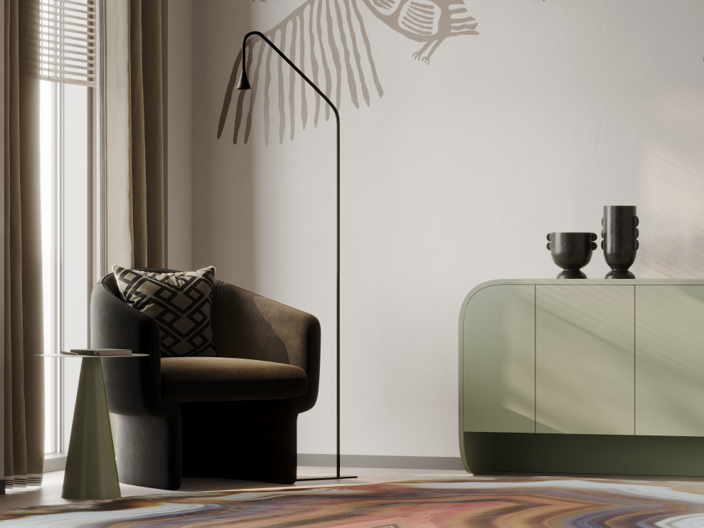 Интерьер с элементами наивного искусства