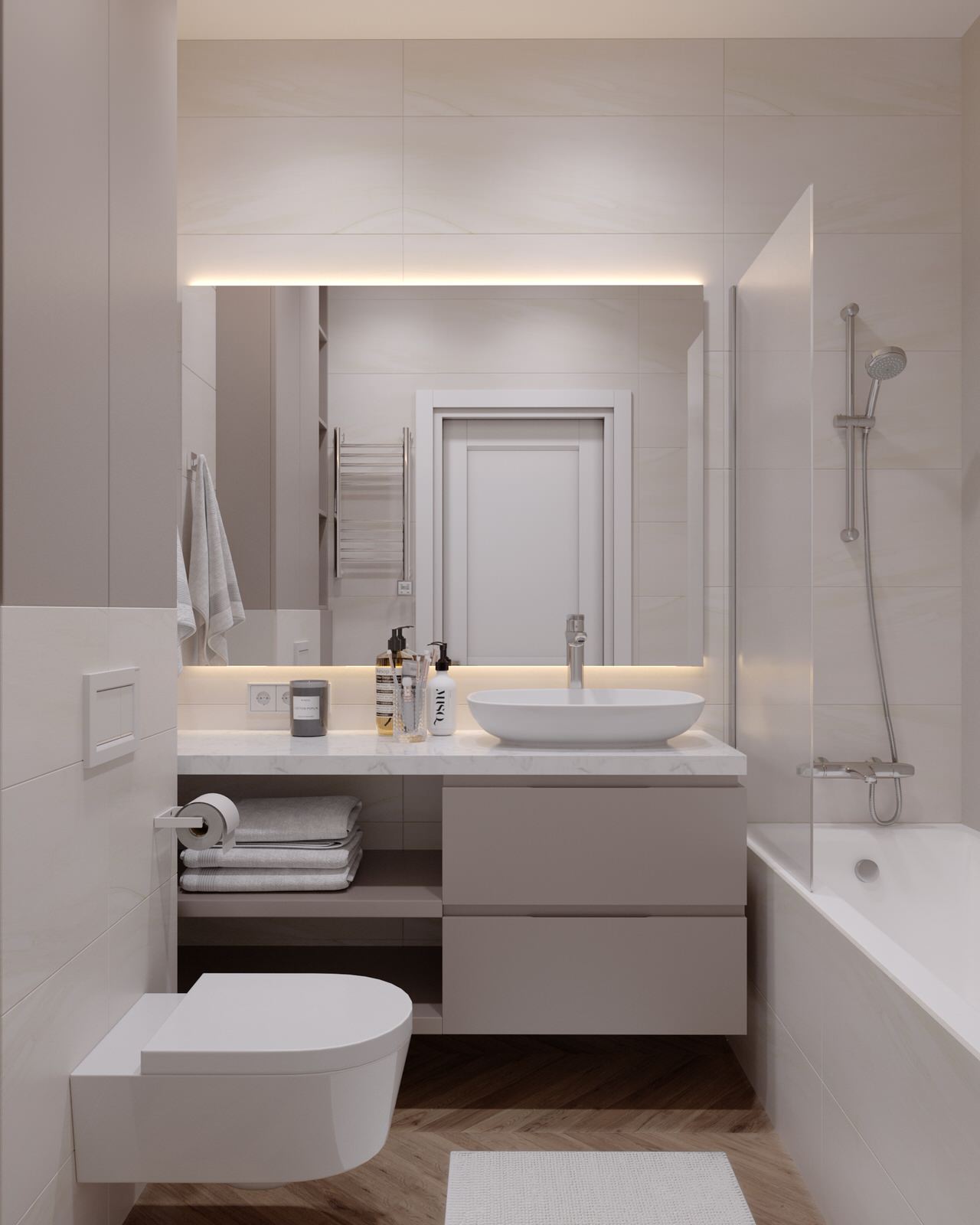 Проект квартиры в современном стиле в ЖК Скандинавия