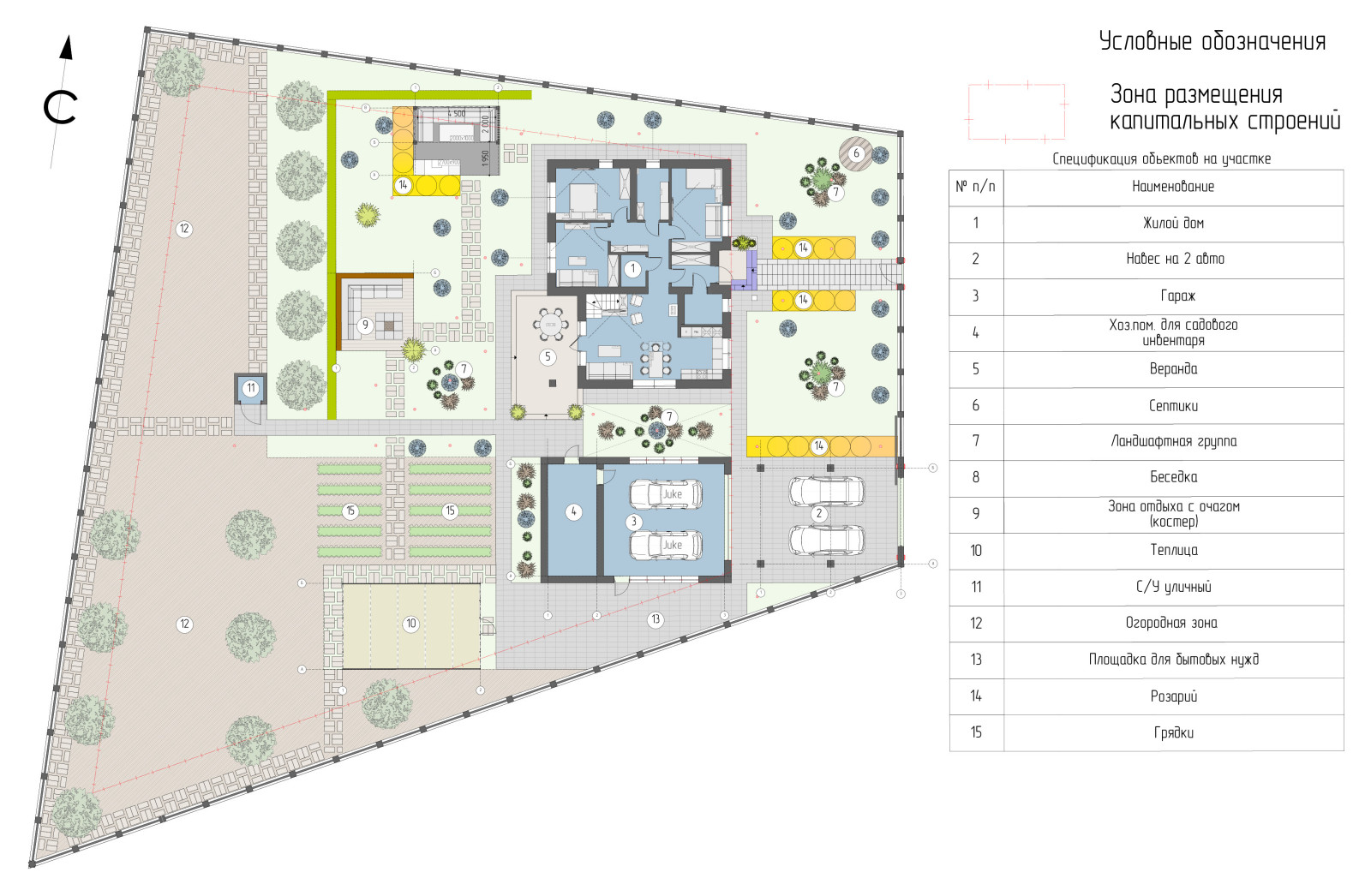 Обложка проекта: Эскизный проект благоустройства участка 1