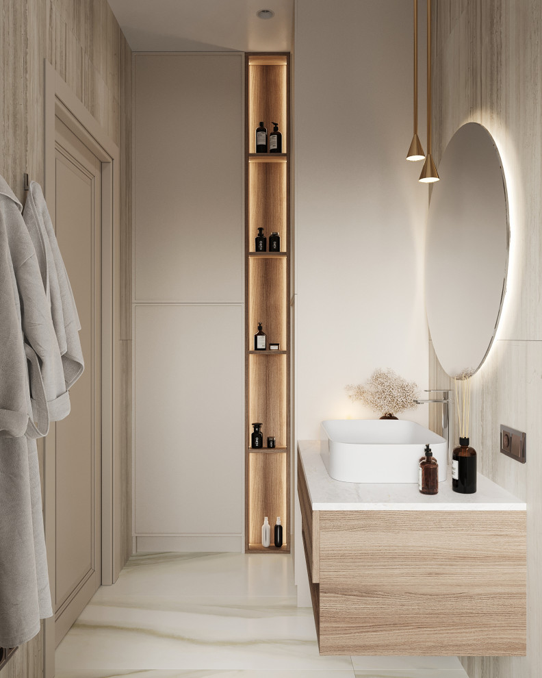 Душевая с окном в частном доме г. Казань