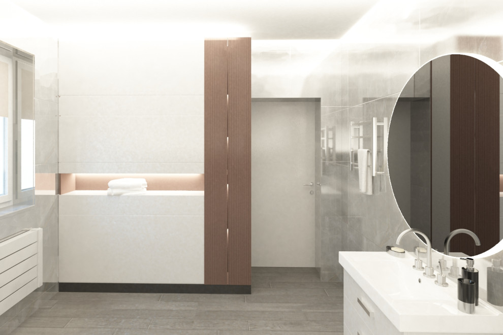 Дизайн-проект 2 этажа коттеджа,  100 кв.м.. Совместный проект с В. Кархалевой