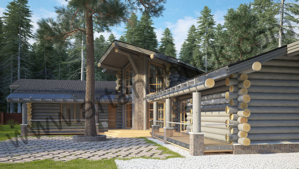 Проект деревянного дома из сухостойной сосны Kelo (г. Королев)