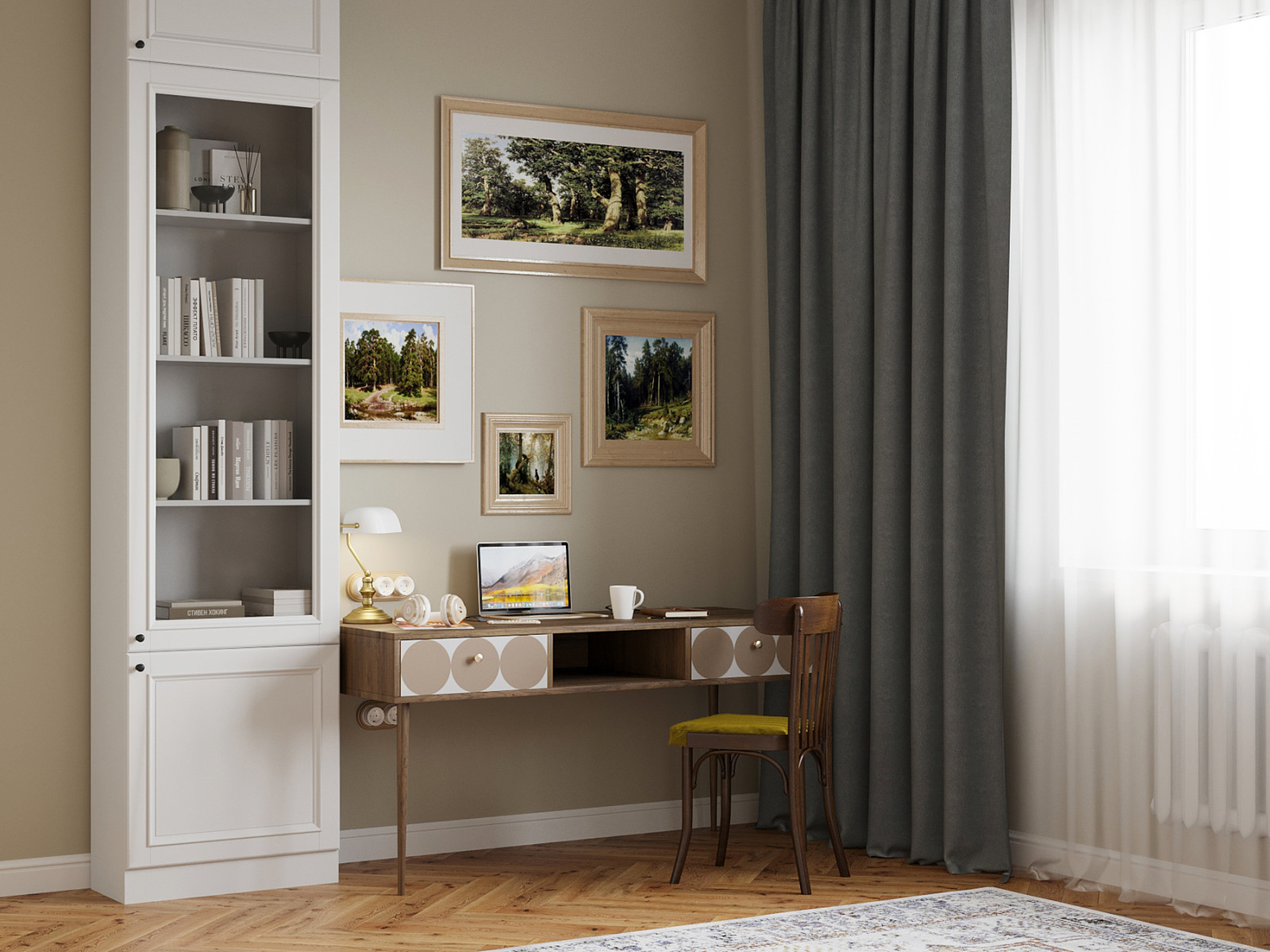 Квартира на Кутузовском проспекте с элементами ретро