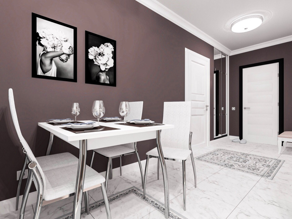 Дизайн интерьера двухкомнатной квартира в новостройке.