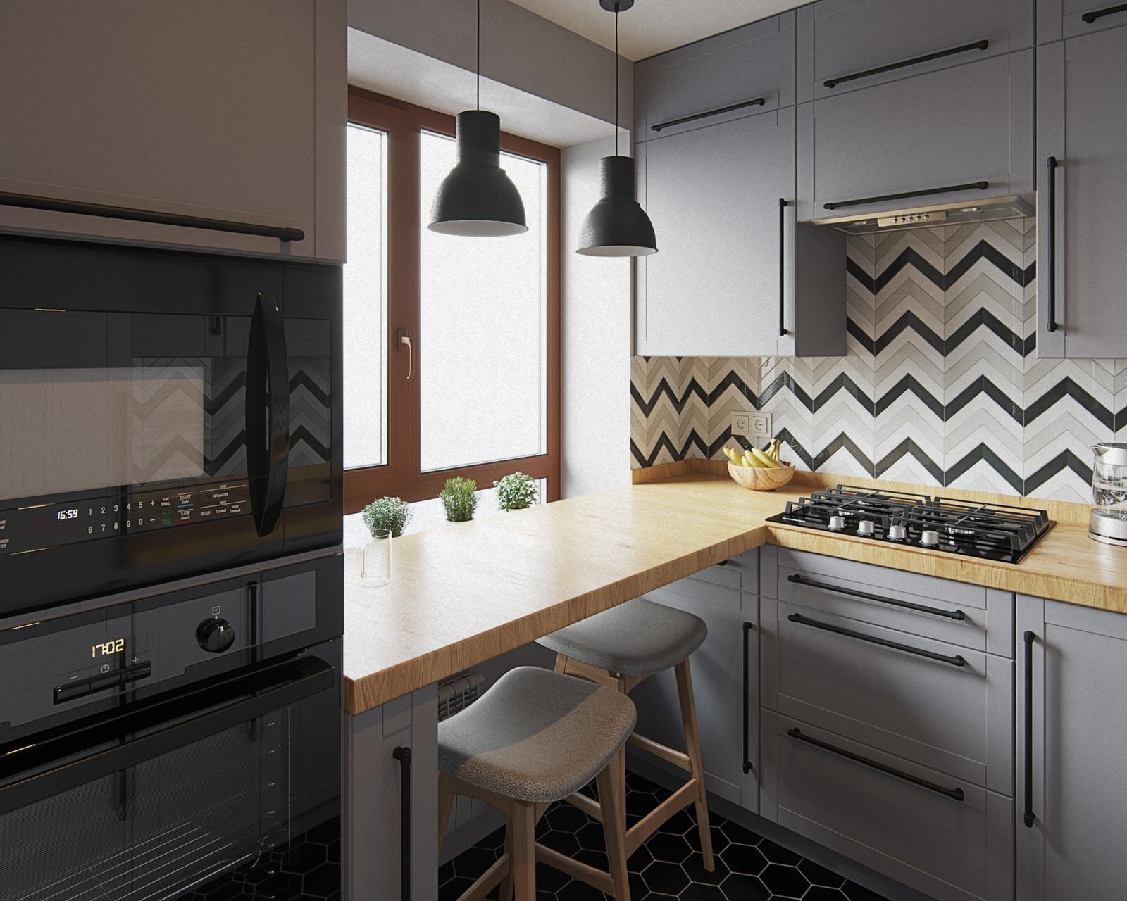 Дизайн-проект 2х комнатной квартиры в "Хрущевке" для молодой пары