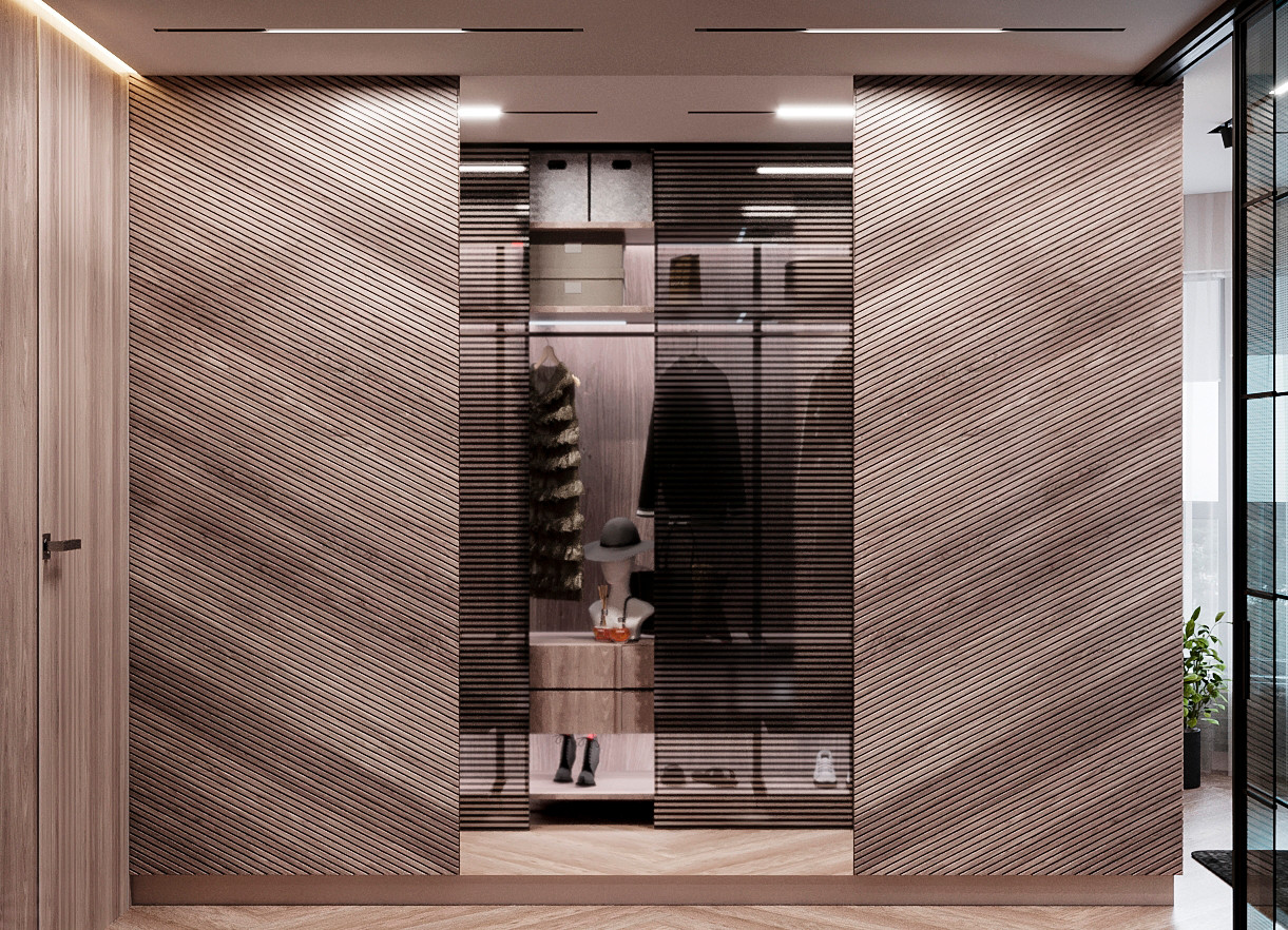 Квартира в современном стиле в древесных тонах