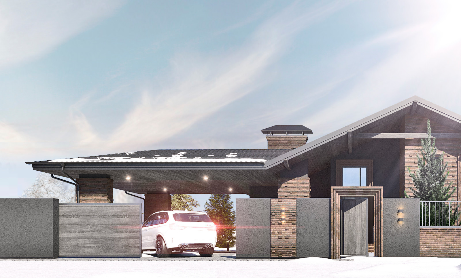 Одноэтажный жилой дом