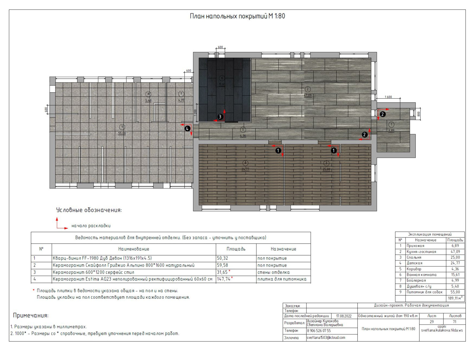 Одноэтажный дом 190 кв.м. с окнами в пол