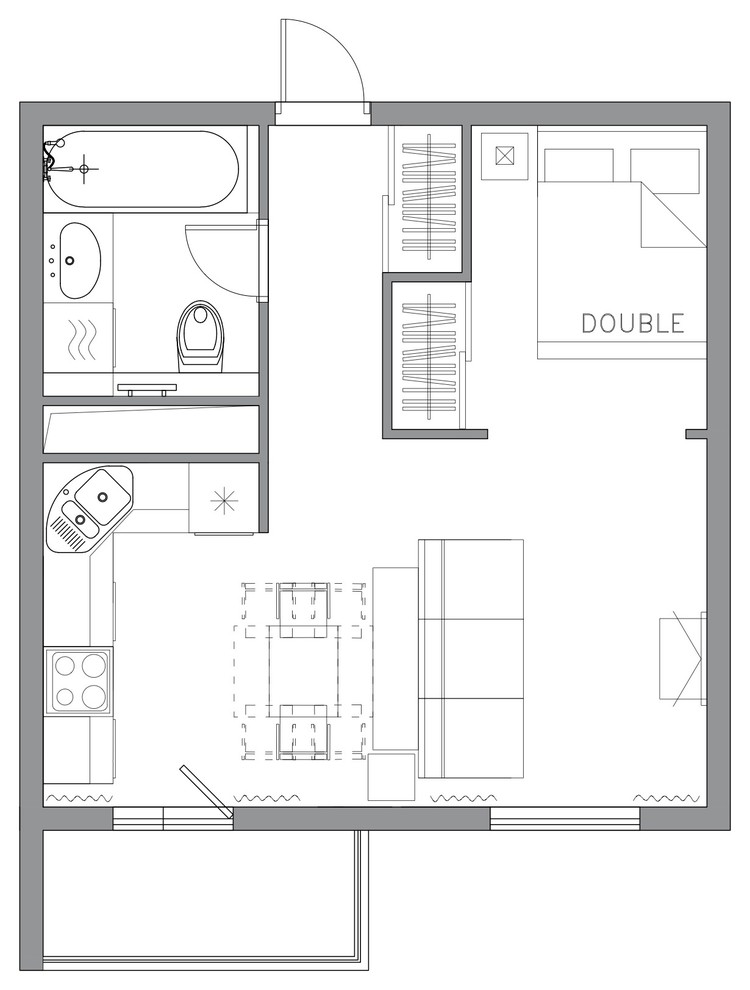 В гостях: Крошка-квартира архитектора на 34,5 метрах