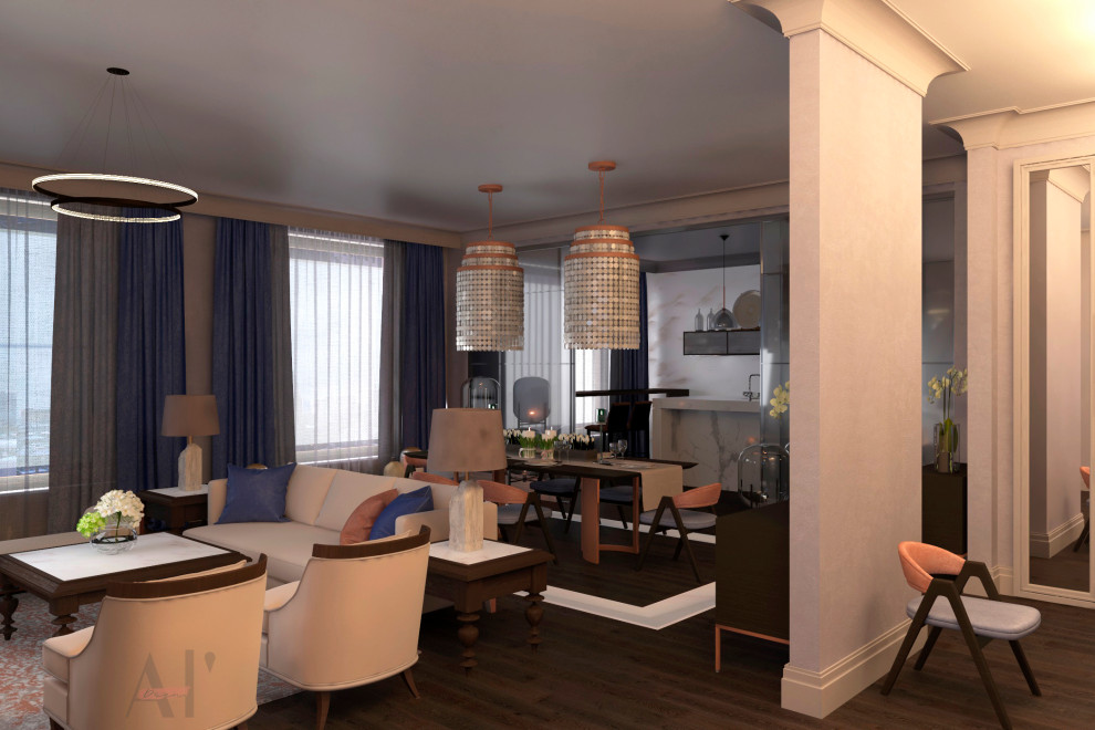 Квартира с панорамой 200 кв.м. (дипломный проект на основе реального объекта)