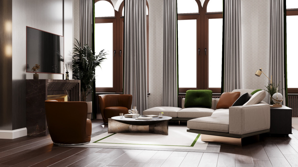 Дизайн интерьера квартиры в ЖК «Mon Cher», 190 м2