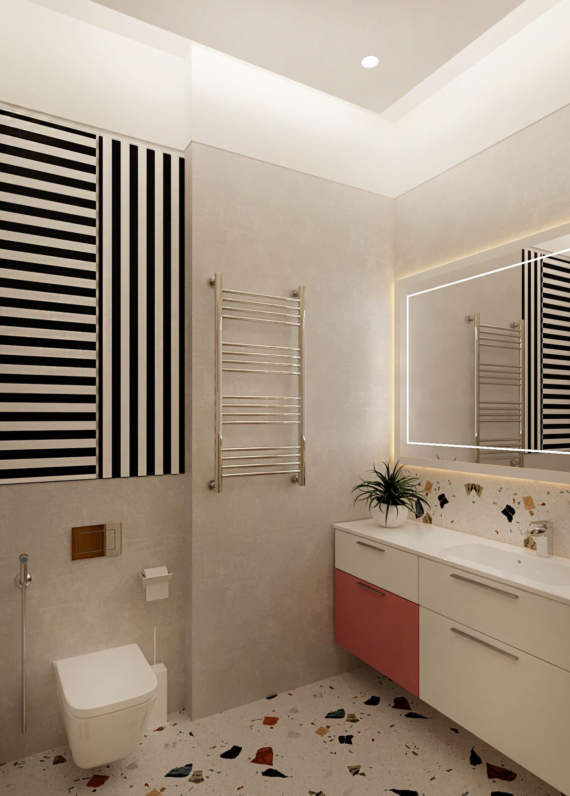 Яркий интерьер квартиры 48кв.м.