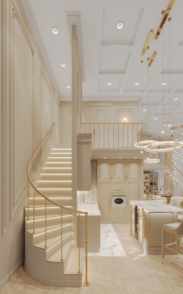 Интерьер 2-ух уровневой квартиры_ "АРОМАТ САДОВ"