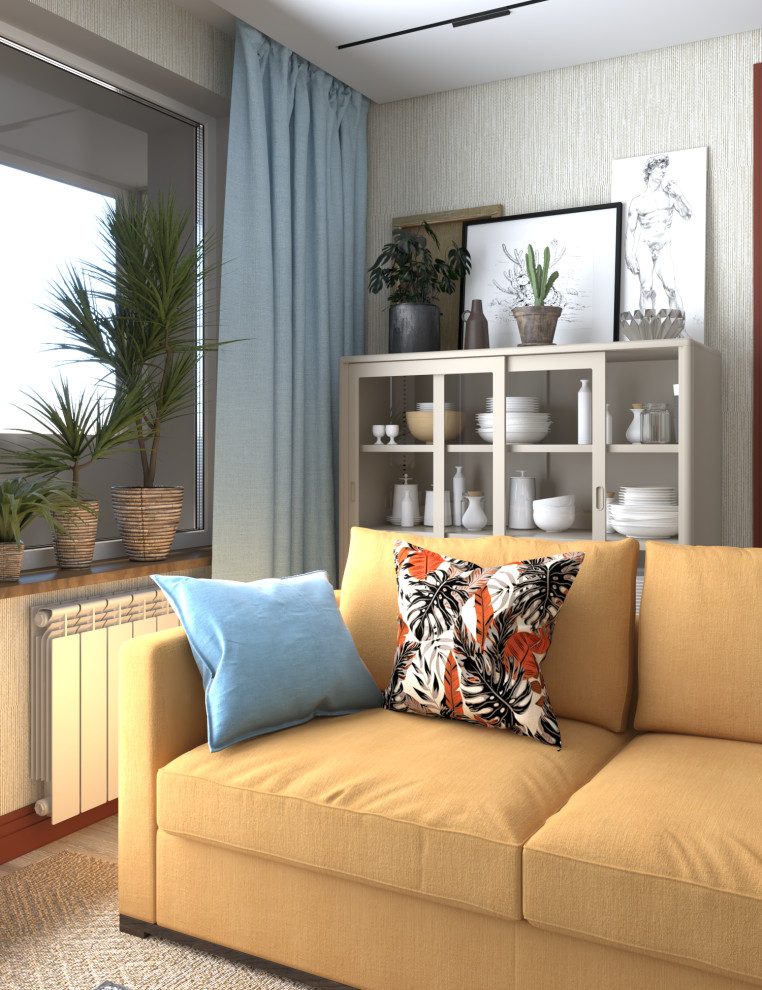 Яркая терракотовая линия