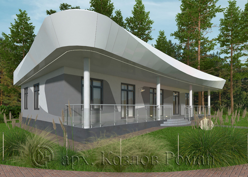 Обложка проекта: Загородный дом в стиле Параметризм