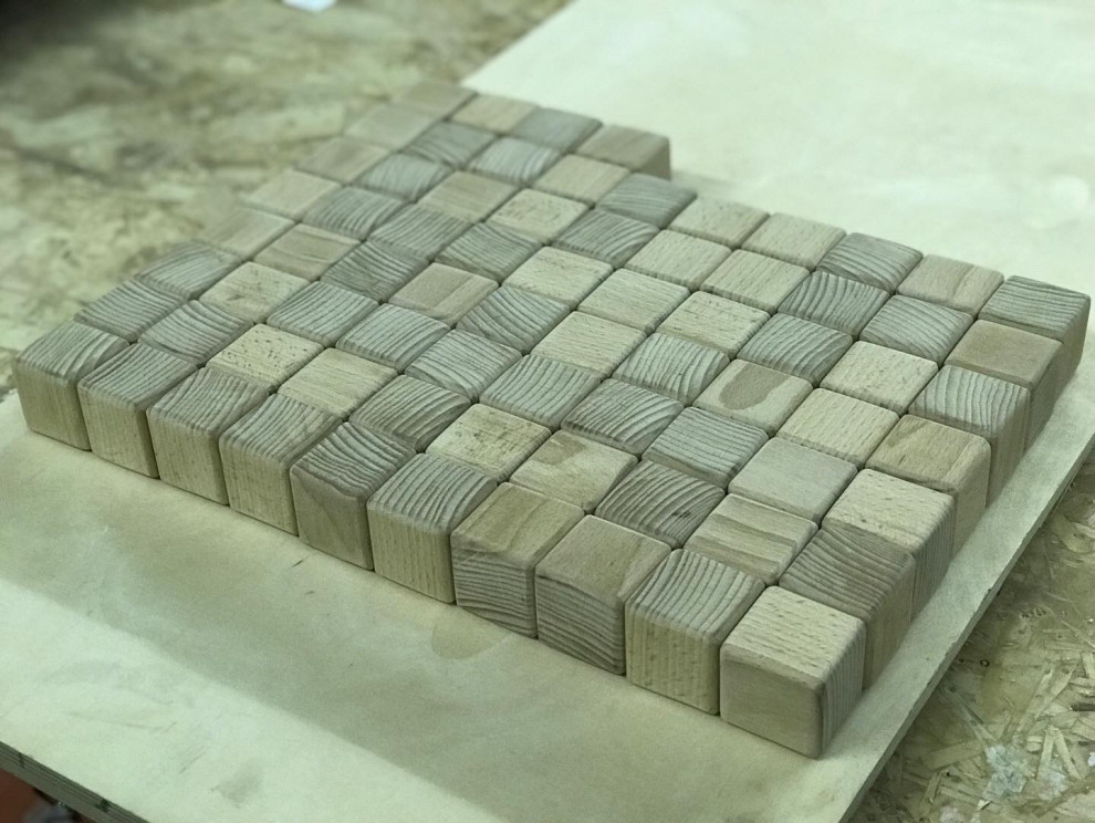 Обложка проекта: 74 кубика из массива бука