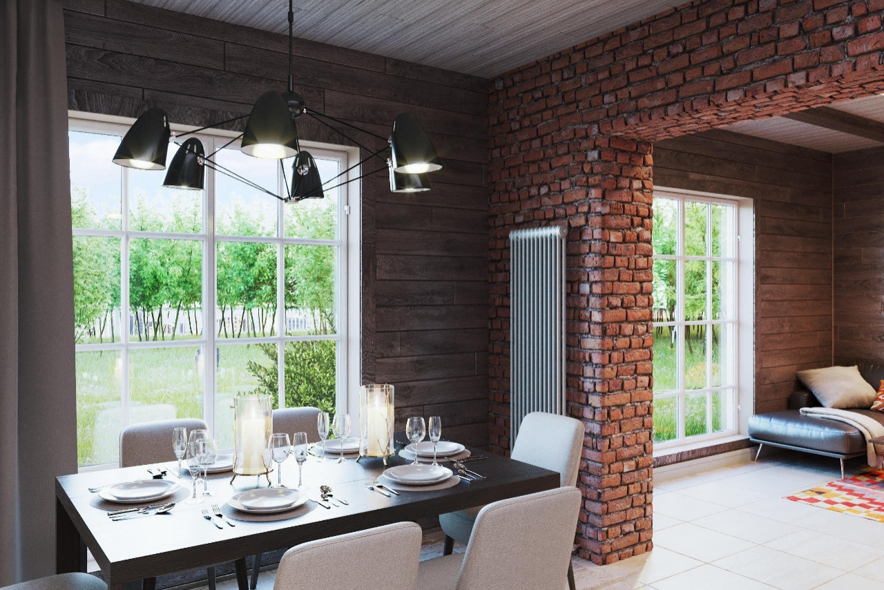 Дизайн-проект гостиной загородного дома