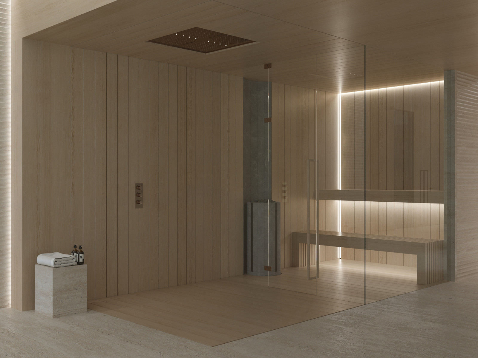 Интерьер СПА-2 в частной резиденции.