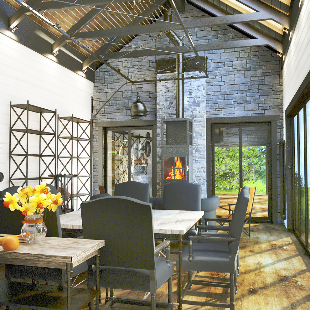 Гостевой дом с камином ,террасой,мангалом и мастерской в д. Лыткино