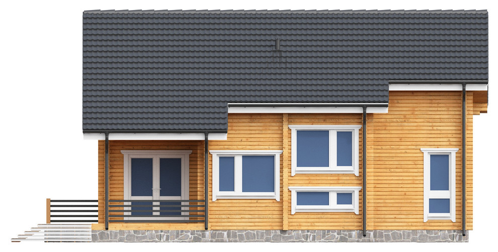 Деревянный дом из клееного бруса 265 метров (СП-265 GOOD WOOD)