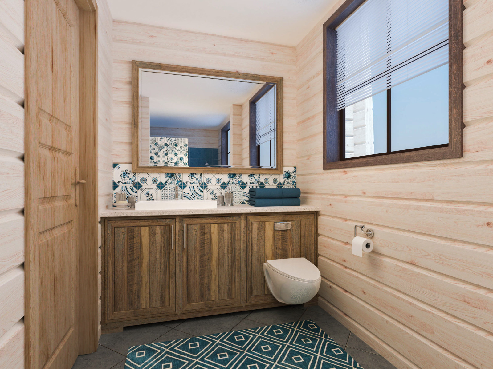 Обложка проекта: Дом в срубе. С/у