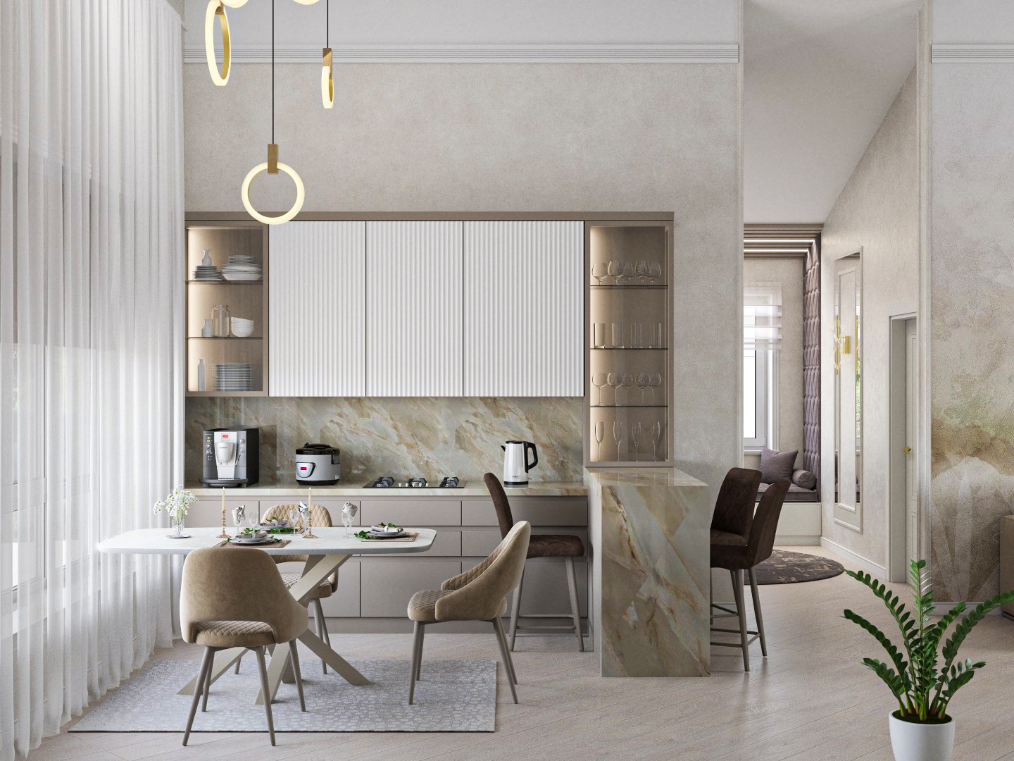 Загородный дом с выходом на террасу