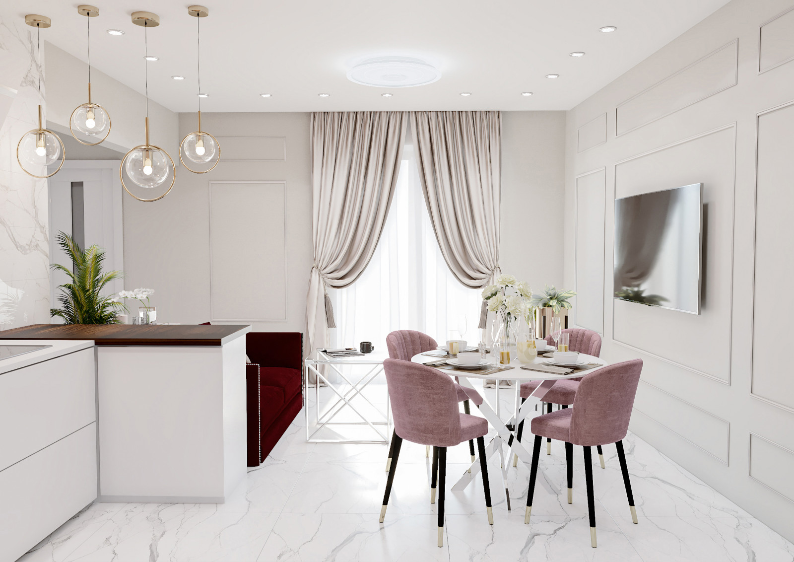 Проект 1 комнатной квартиры для молодой девушки