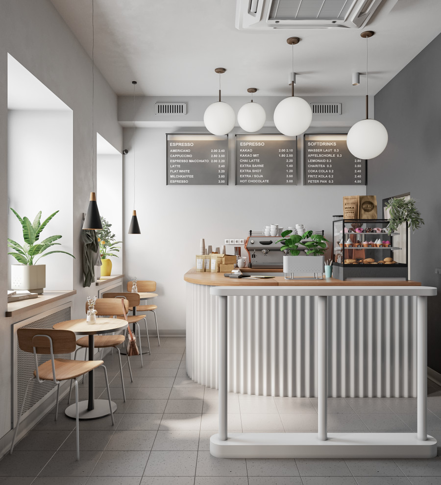 Обложка проекта: 3D-визуализация Кофейни.