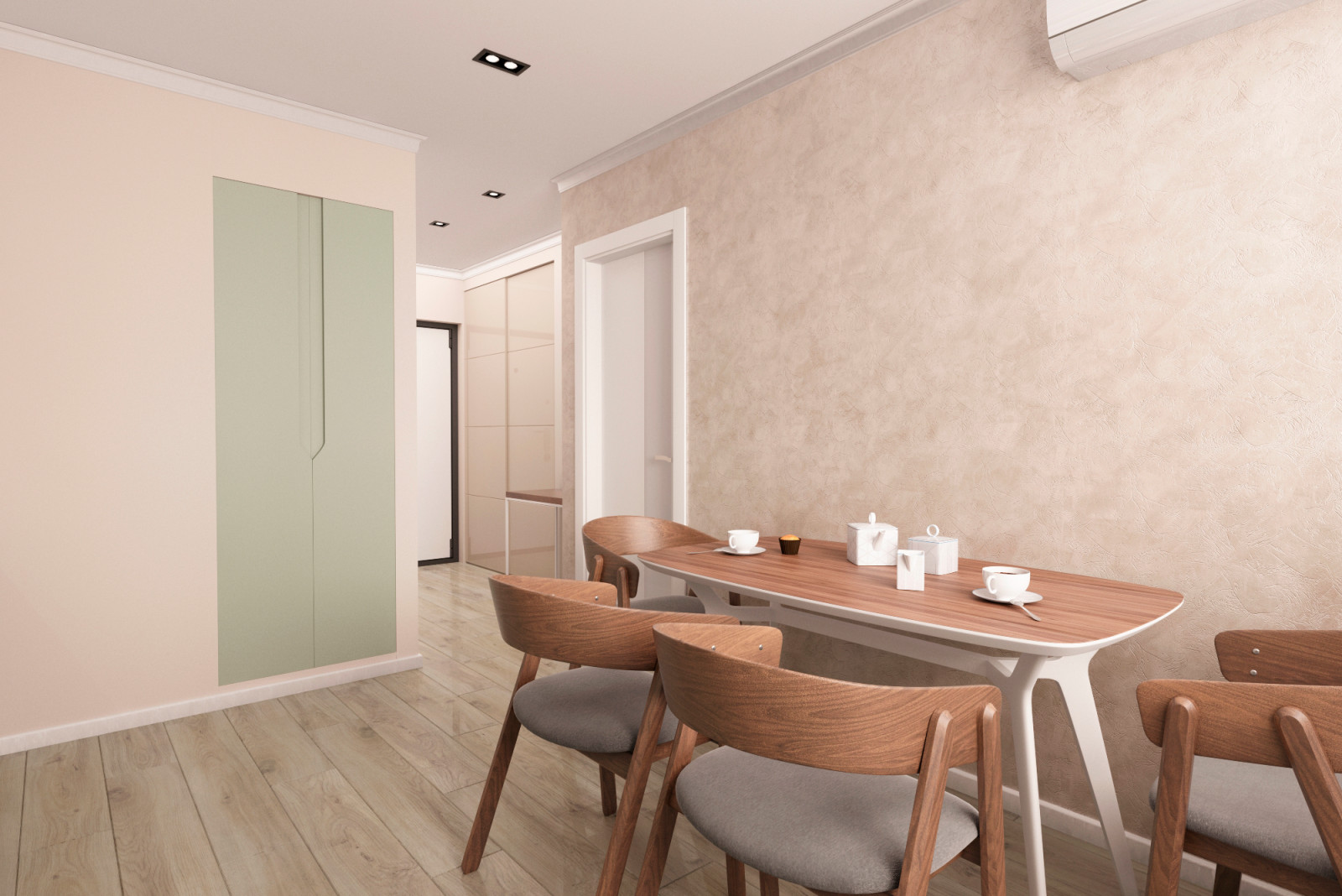 Дизайн 1  комнатной квартиры в ЖК "Аврора-парк", г.Краснодар