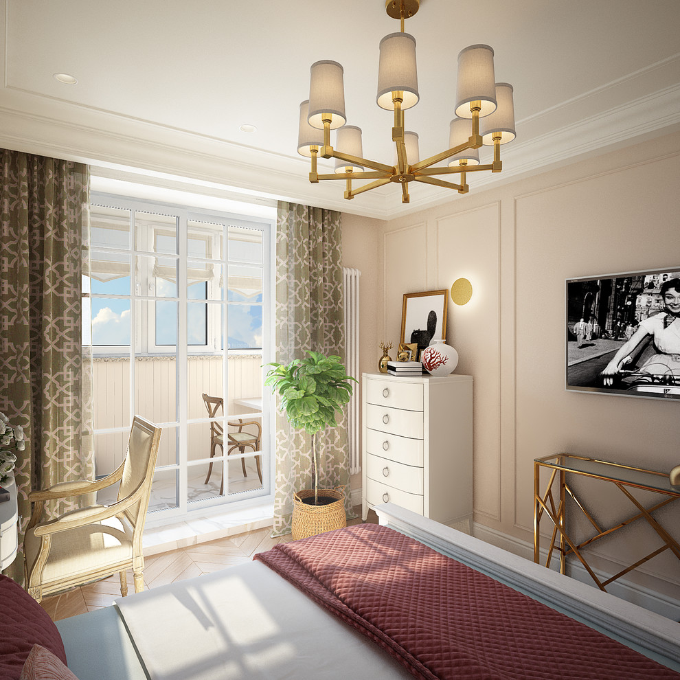 Спальня с выходом на лоджию