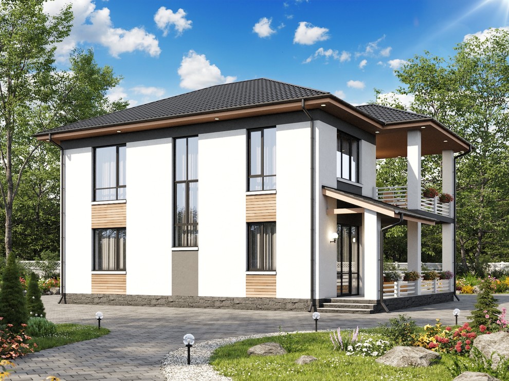 ИНдивидуальный проект в европейском стиле - 153 кв.м