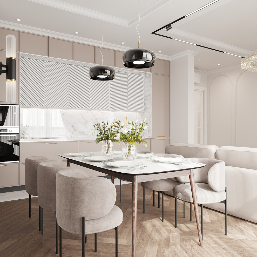 Интерьер в стиле неоклассика в РП ЗАРЕЧЬЕ 103 кв.м.